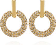 Vince Camuto Pavé Crystal Hoop Drop Earrings