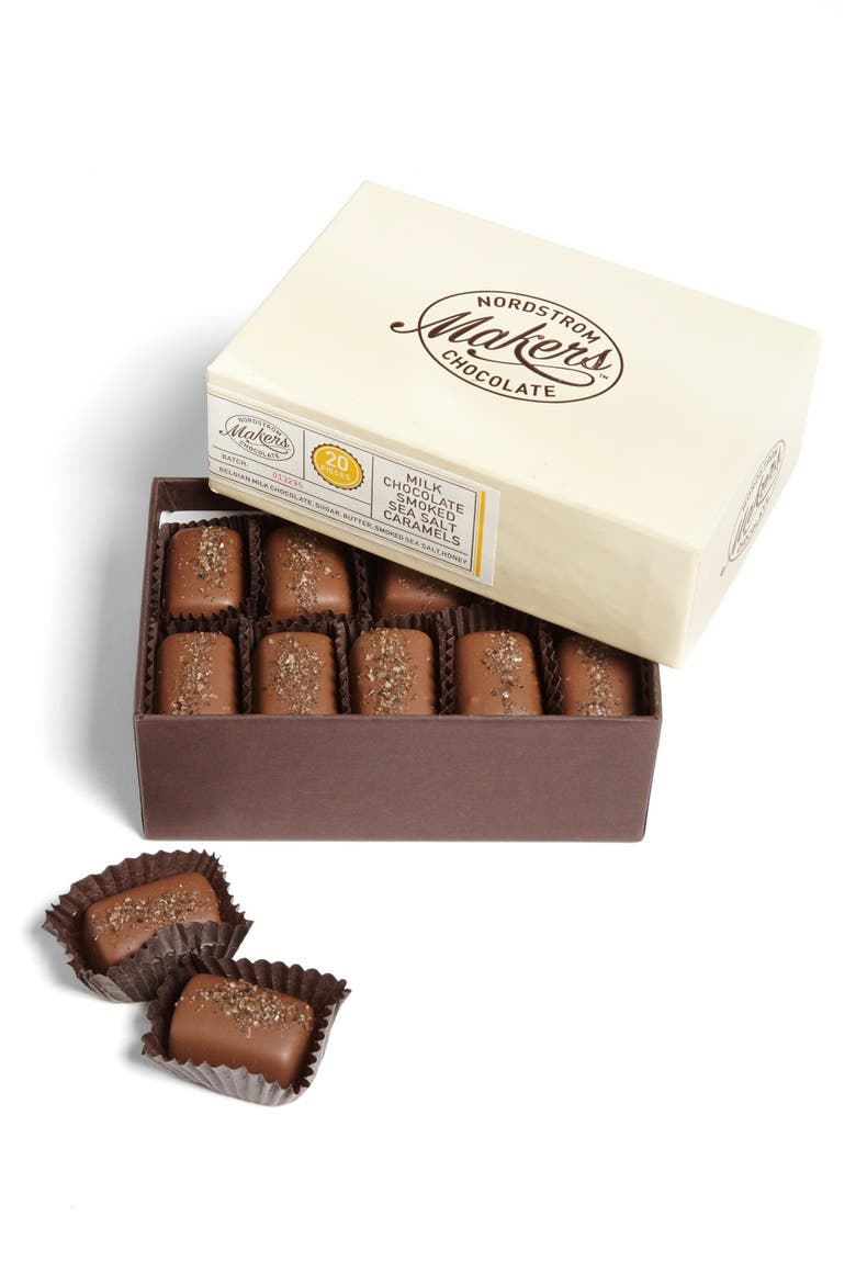 Nordstrom Makers Chocolate Smoked Sea Salt Caramels, Main, color, NO COLOR