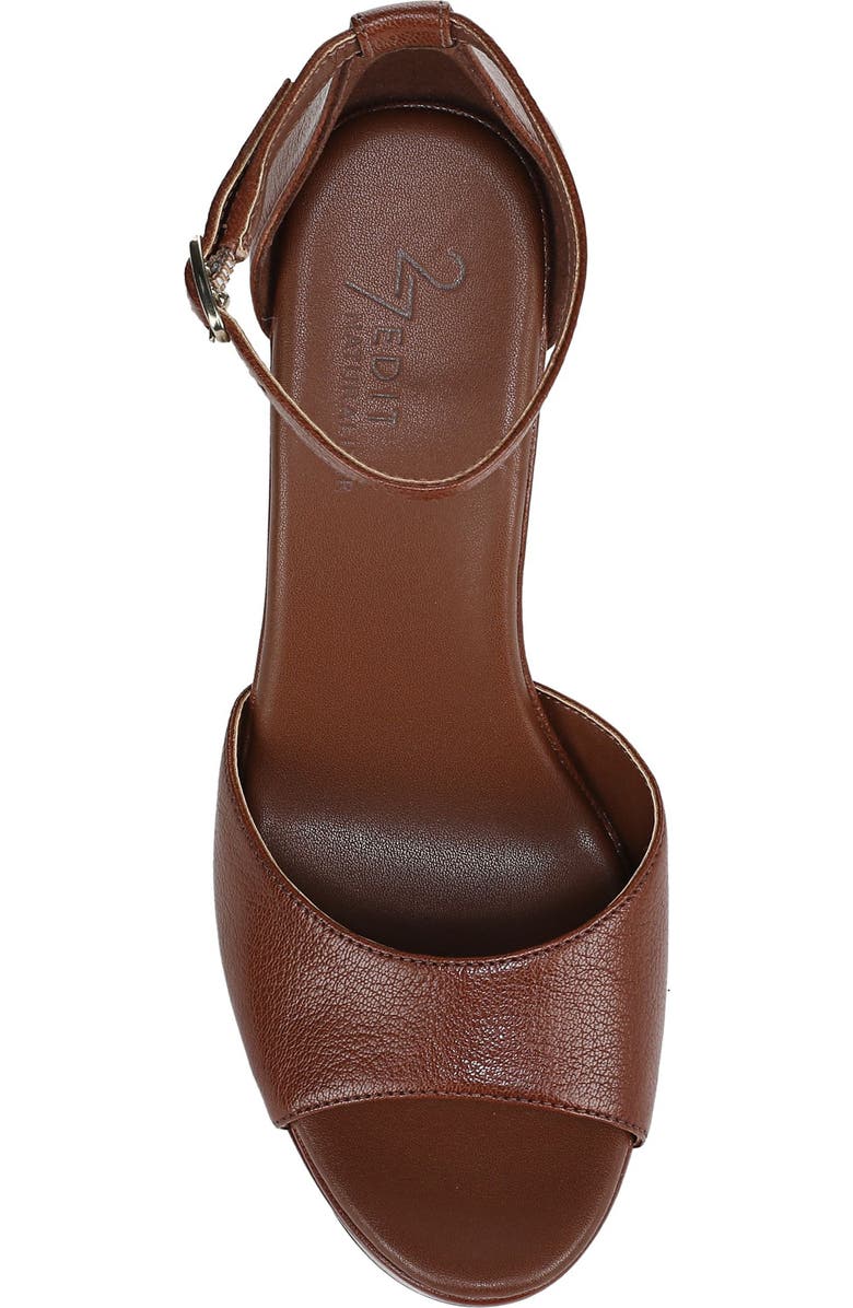 27 EDIT Naturalizer Delphie Ankle Strap Platform Sandal, Alternate, color, Caramel Brown