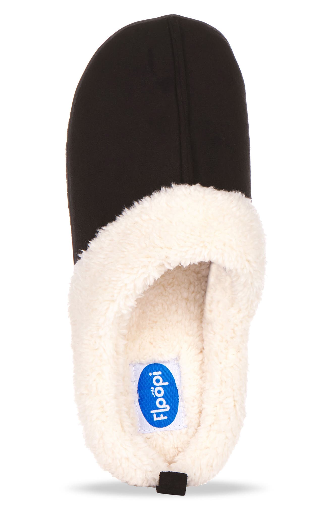 FLOOPI Faux Shearling Lined Slipper, Alternate, color, Black