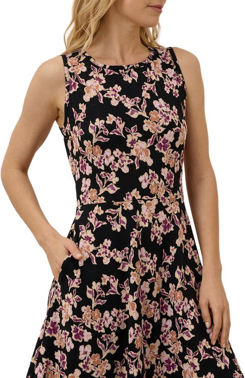 Organic Cotton Fit & Flare Keyhole Back Dress
