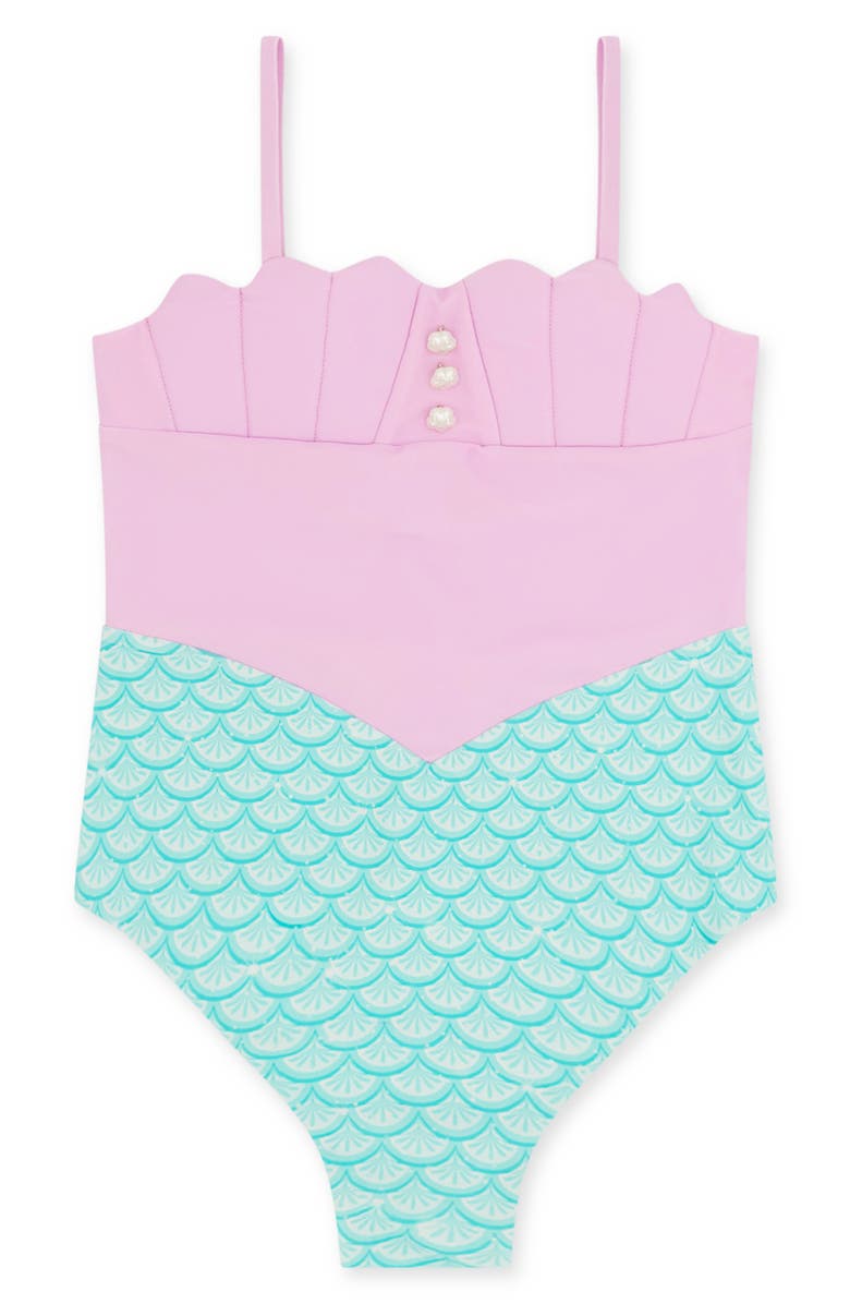 Feather 4 Arrow Kids' Sea Star One-Piece Swimsuit, Main, color, Pop Pink