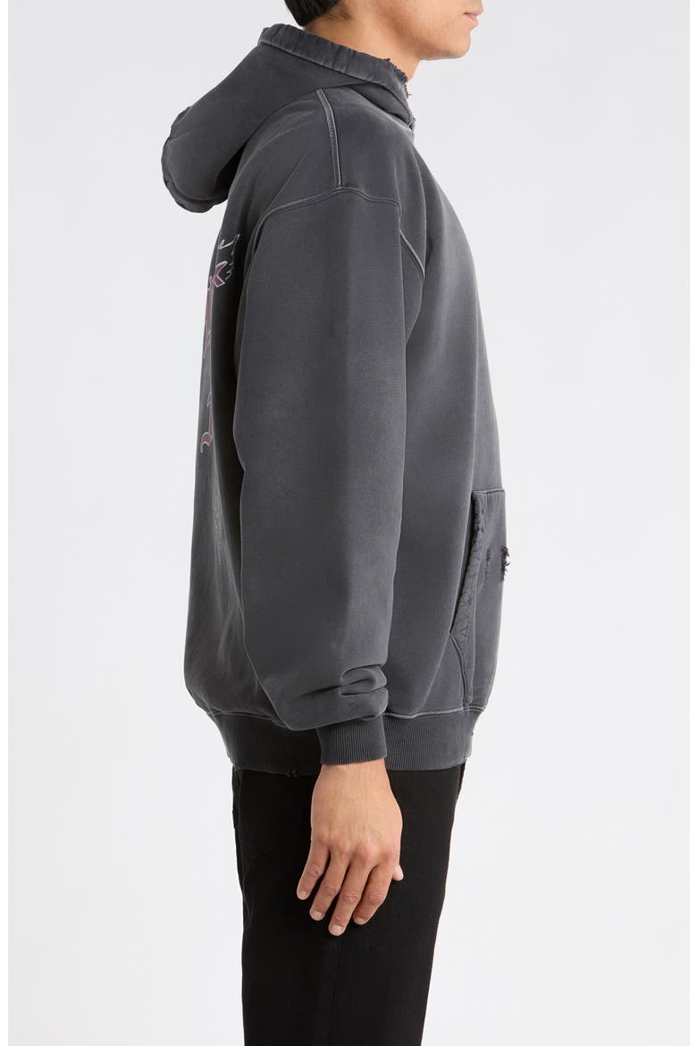 Duality Graphic Hoodie, Alternate, color, WASHED BLACK