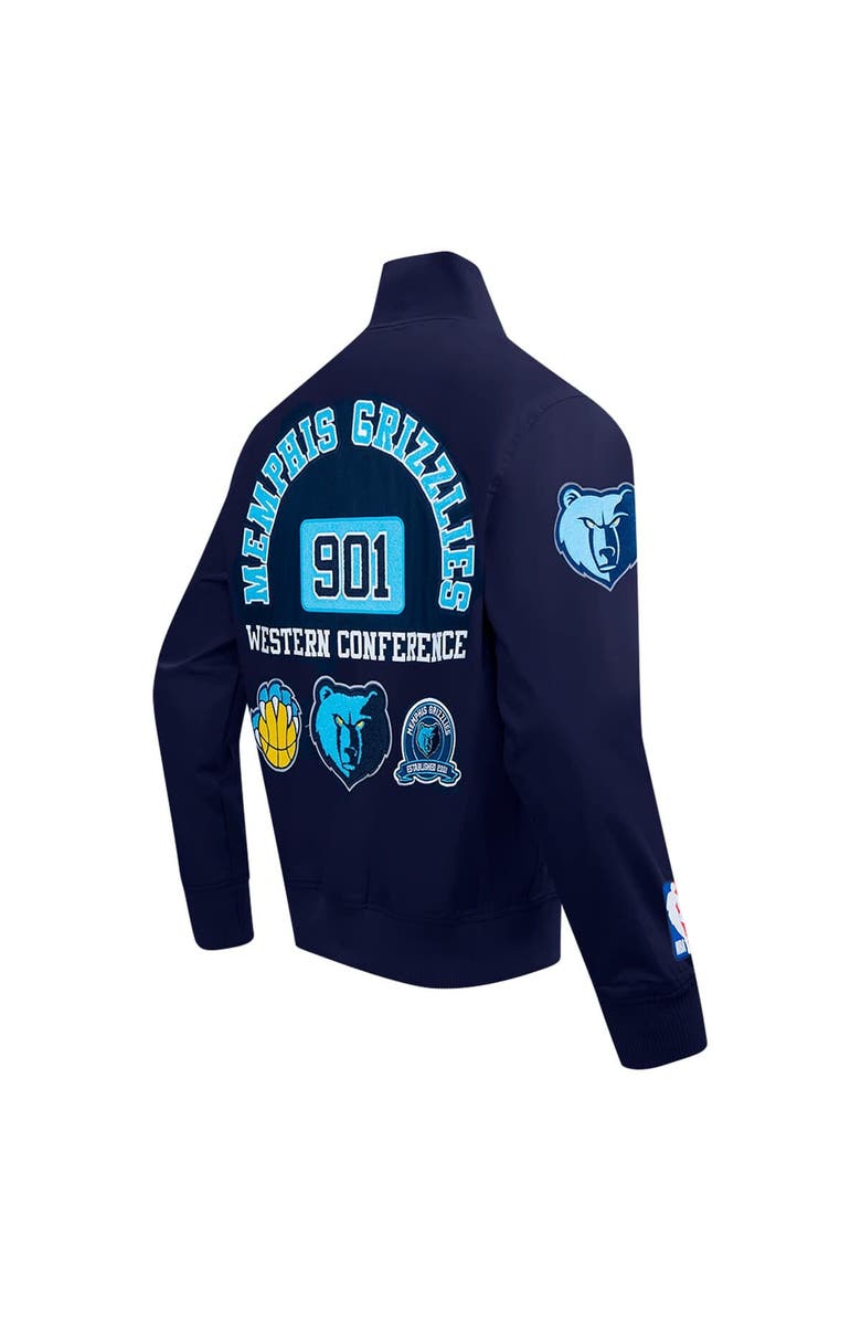 PRO STANDARD Men's Pro Standard Navy Memphis Grizzlies Area Code Twill Full-Zip Jacket, Alternate, color, Navy