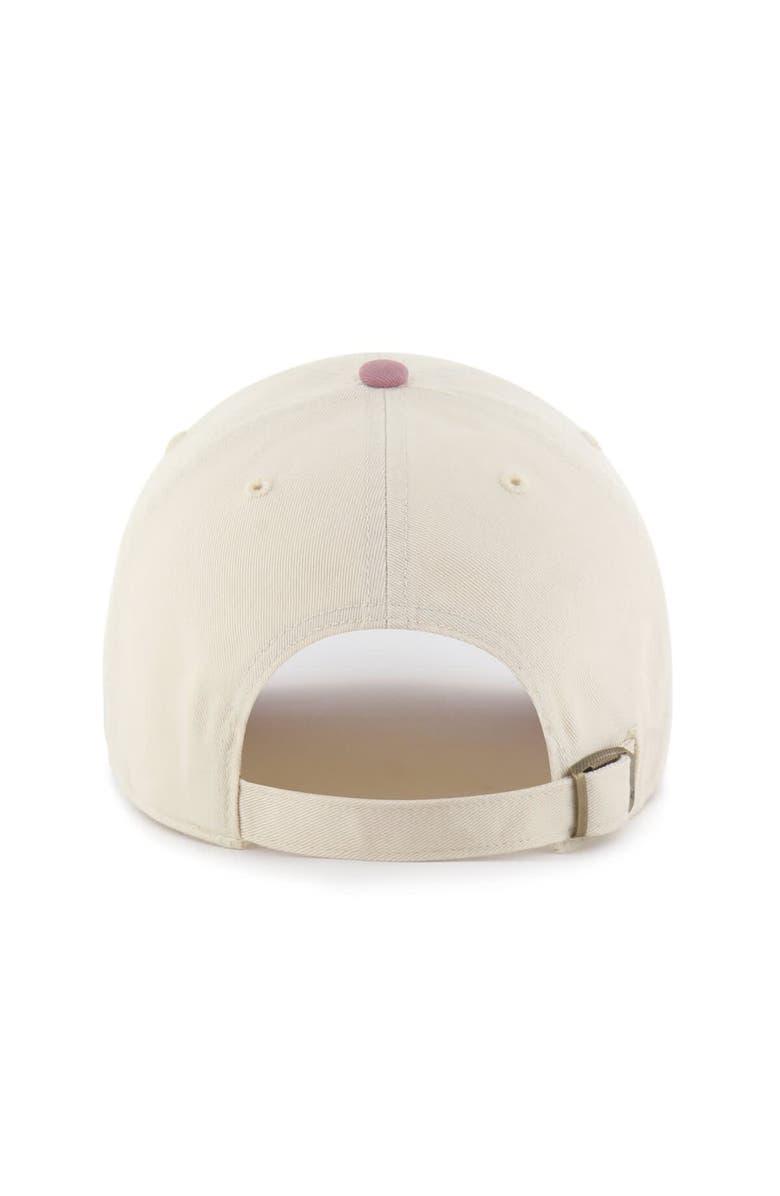 '47 Men's '47  Natural/Pink Philadelphia Phillies Two-Tone Fashion Clean Up Adjustable Hat, Alternate, color, Natural