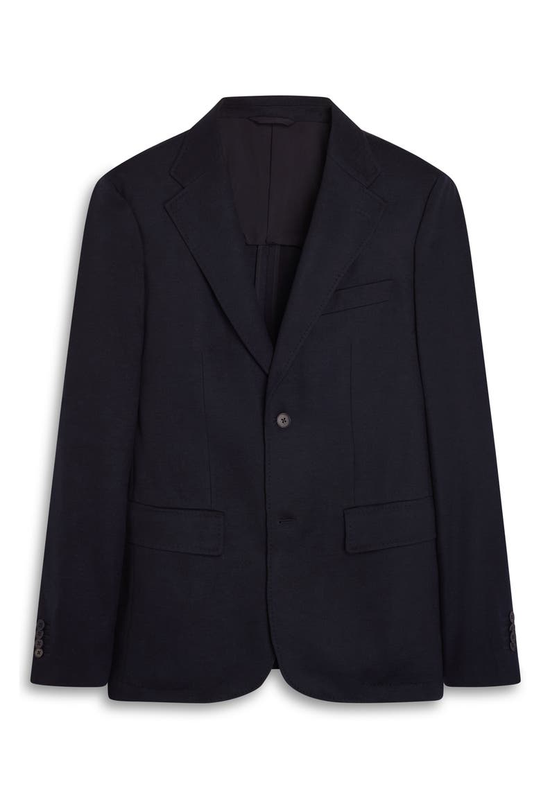 Two Button Wool Blend Blazer, Alternate, color, NAVY