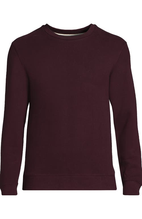 Lands' End Long Sleeve Serious Sweats Crewneck Sweatshirt In Brown