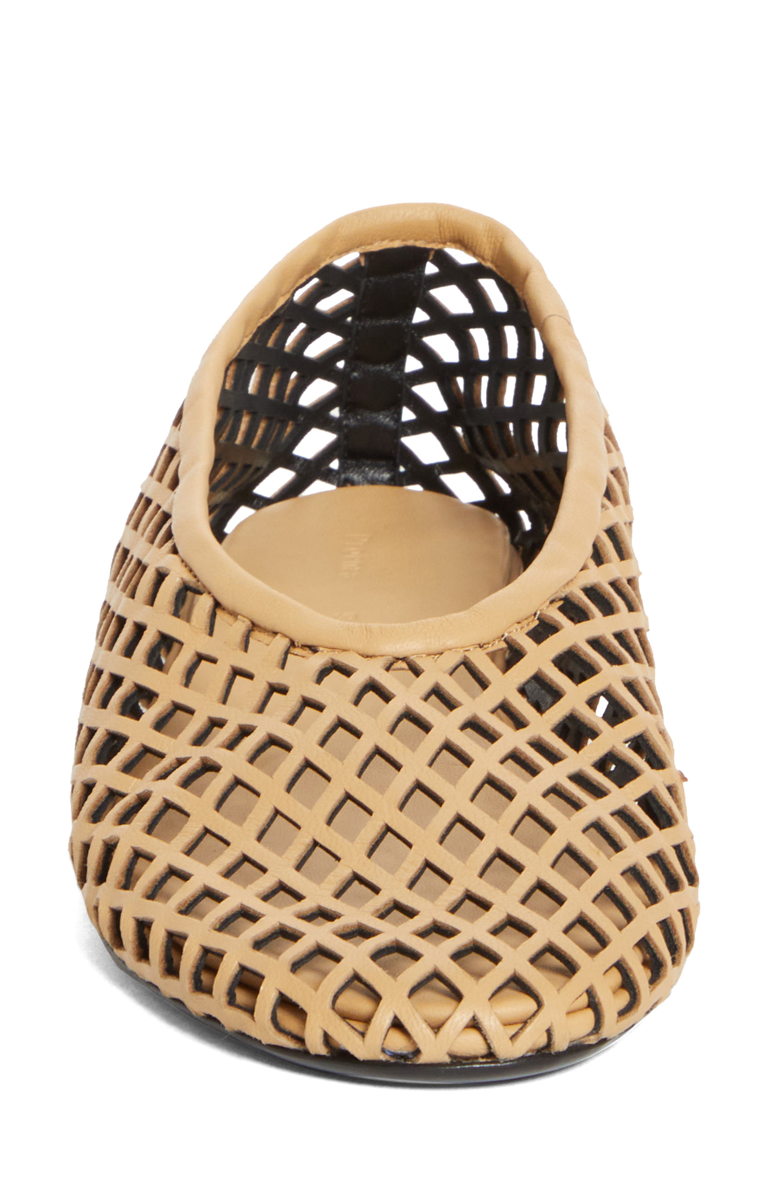 Proenza Schouler Tee Perforated Ballet Flat, Alternate, color, Mud