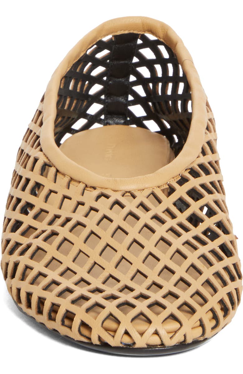Proenza Schouler Tee Perforated Ballet Flat, Alternate, color, Mud