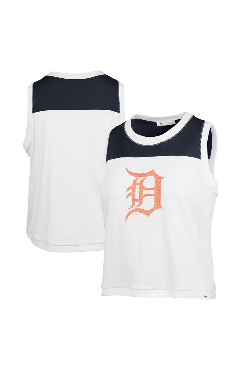 '47 Women's '47 White Detroit Tigers Premier Zoey Waist Length Tank Top, Main, color, 