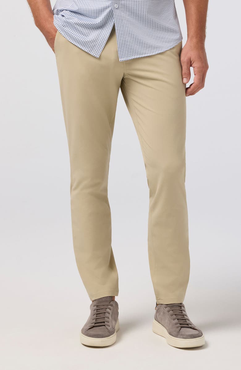 Mizzen+Main Helmsman Slim Fit Performance Chinos, Main, color, Light Khaki
