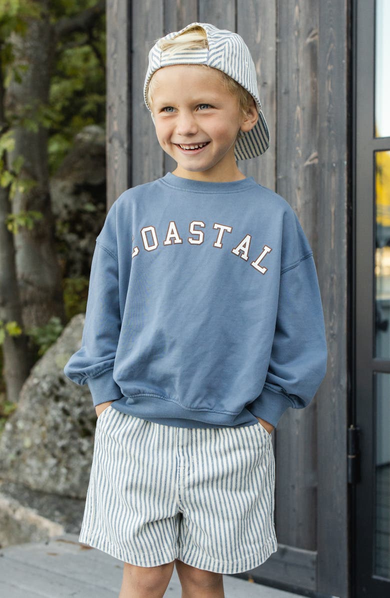 Rylee + Cru Kids' Graphic Cotton Blend Sweatshirt, Alternate, color, Marine