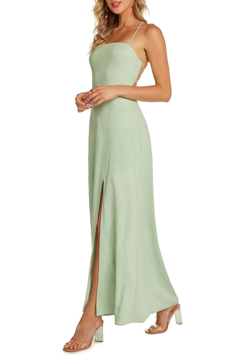 Santorini Low Back Maxi Dress, Alternate, color, MINT