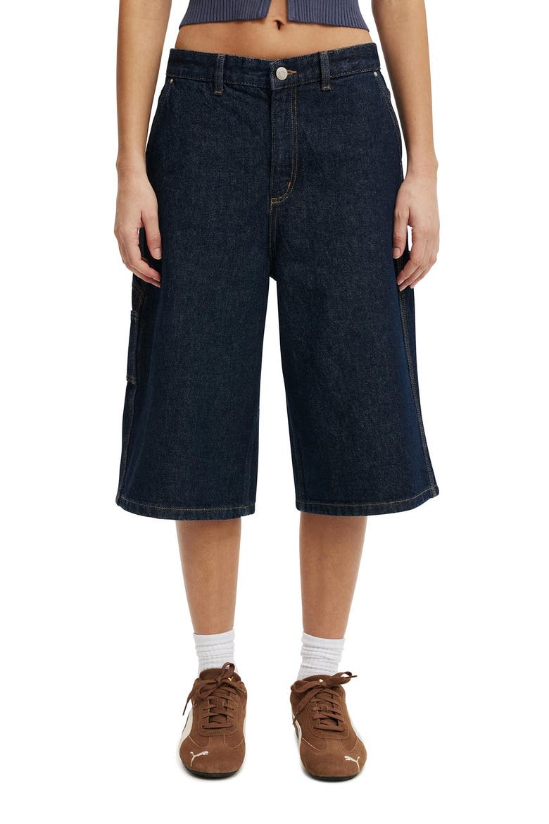 Women's 91 Baggy Denim Jort, Main, color, Carpenter Shutter Blue