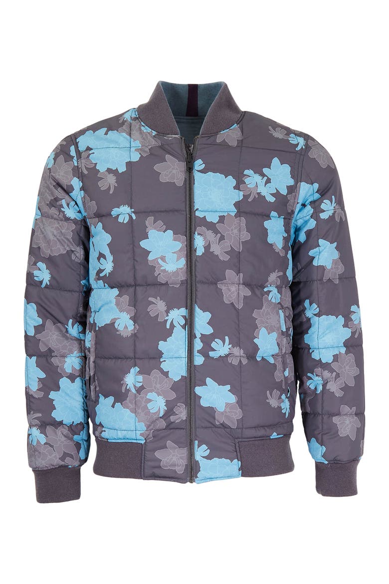 Jenkin Reversible Bomber Jacket, Alternate, color, Slate