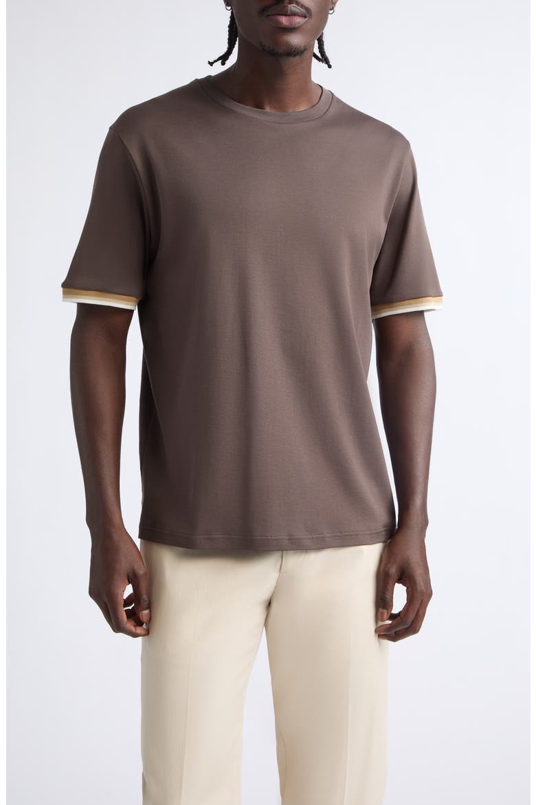 Cotton T-Shirt, Main, color, 8800 CHOCOLATE BROWN