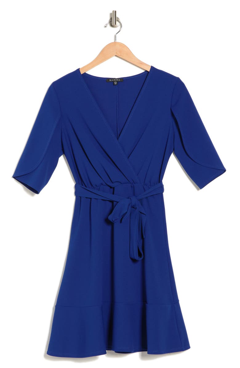 Marina Tulip Sleeve Scuba Dress, Alternate, color,