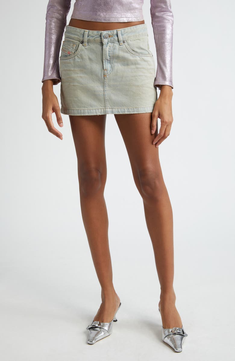 DIESEL<sup>®</sup> De-Ron Denim Miniskirt, Main, color, 