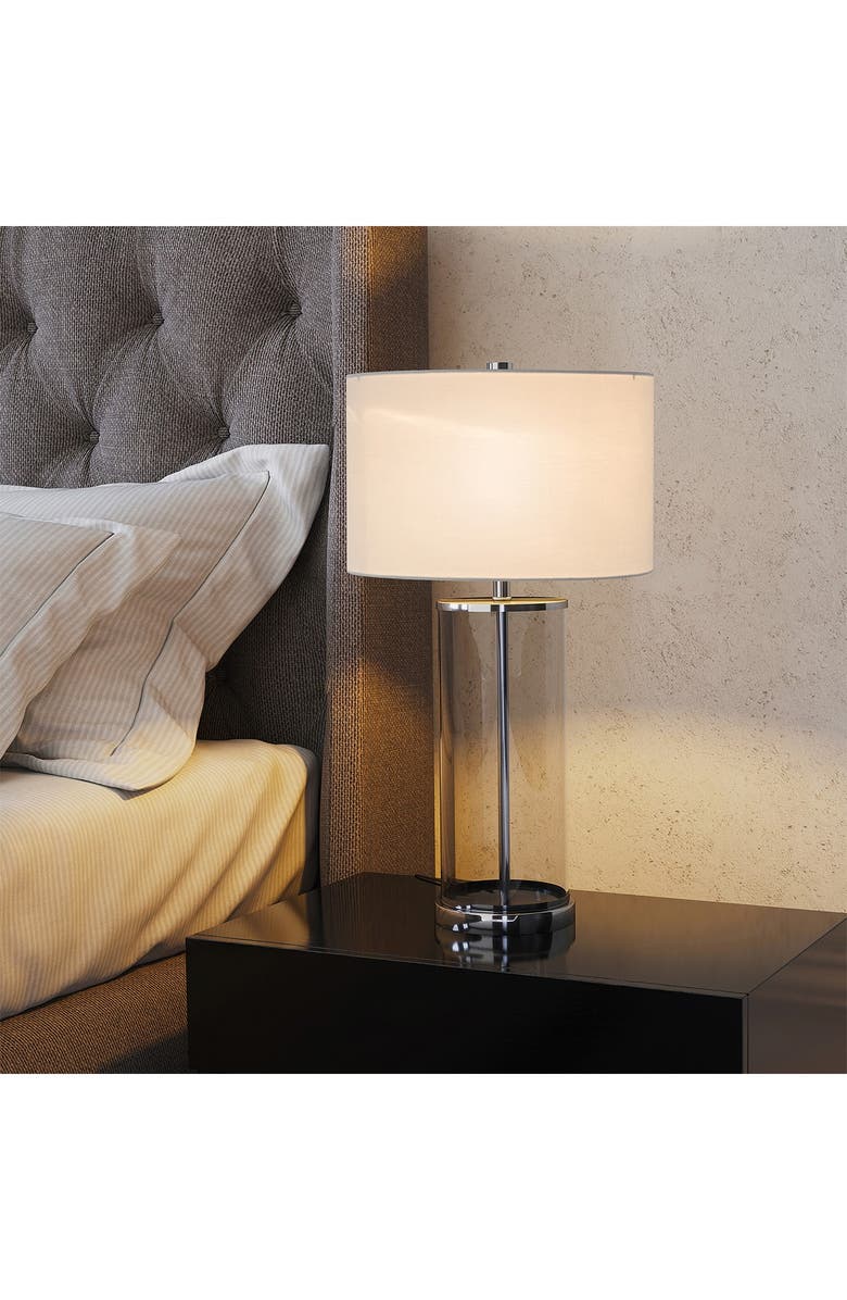 ADDISON AND LANE Rowan Table Lamp     Glass/Nickel, Alternate, color, 