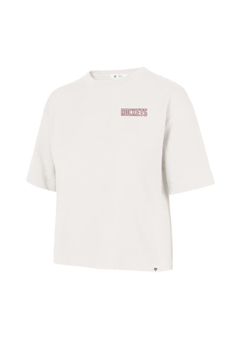 Women's '47  Cream Houston Rockets Love Letter Reed City T-Shirt, Alternate, color, Cream