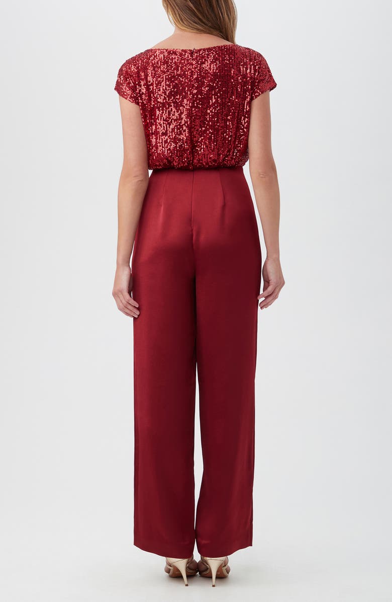 Trina Turk Shimai 2 Sequin Bodice Cap Sleeve Jumpsuit, Alternate, color,
