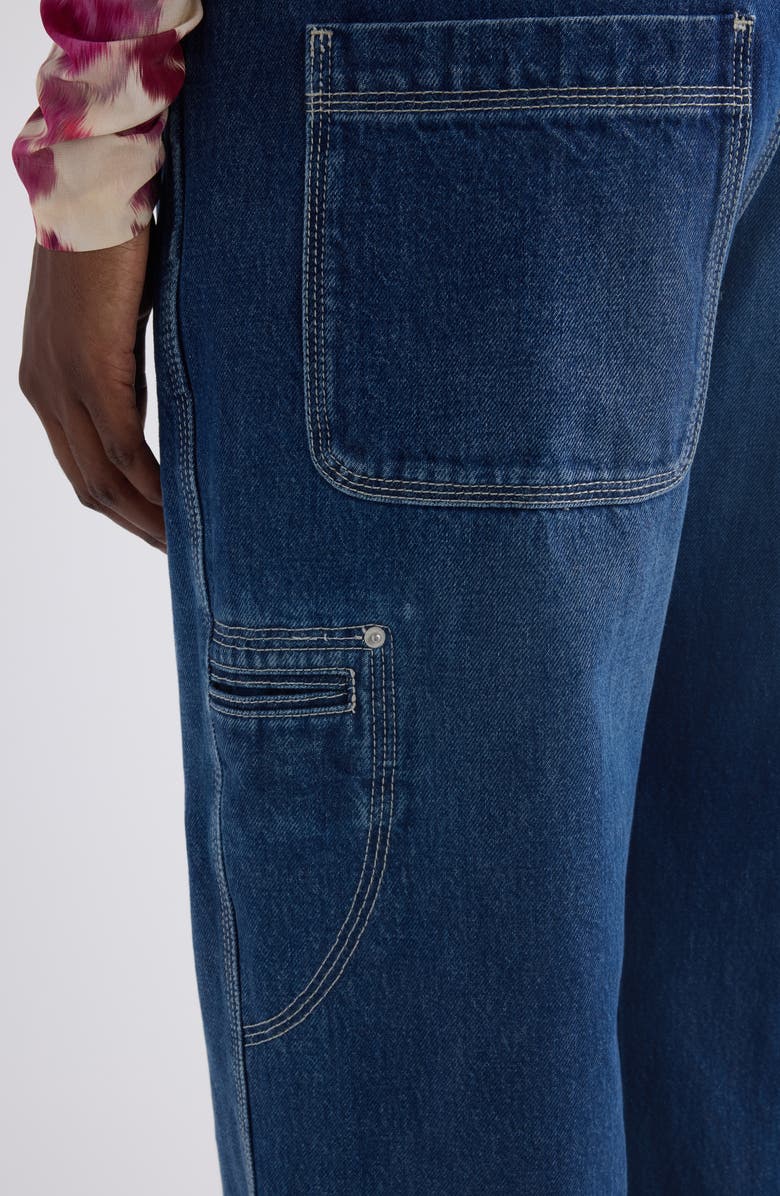 Isabel Marant Jeyda Release Hem Wide Leg Jeans, Alternate, color, Blue