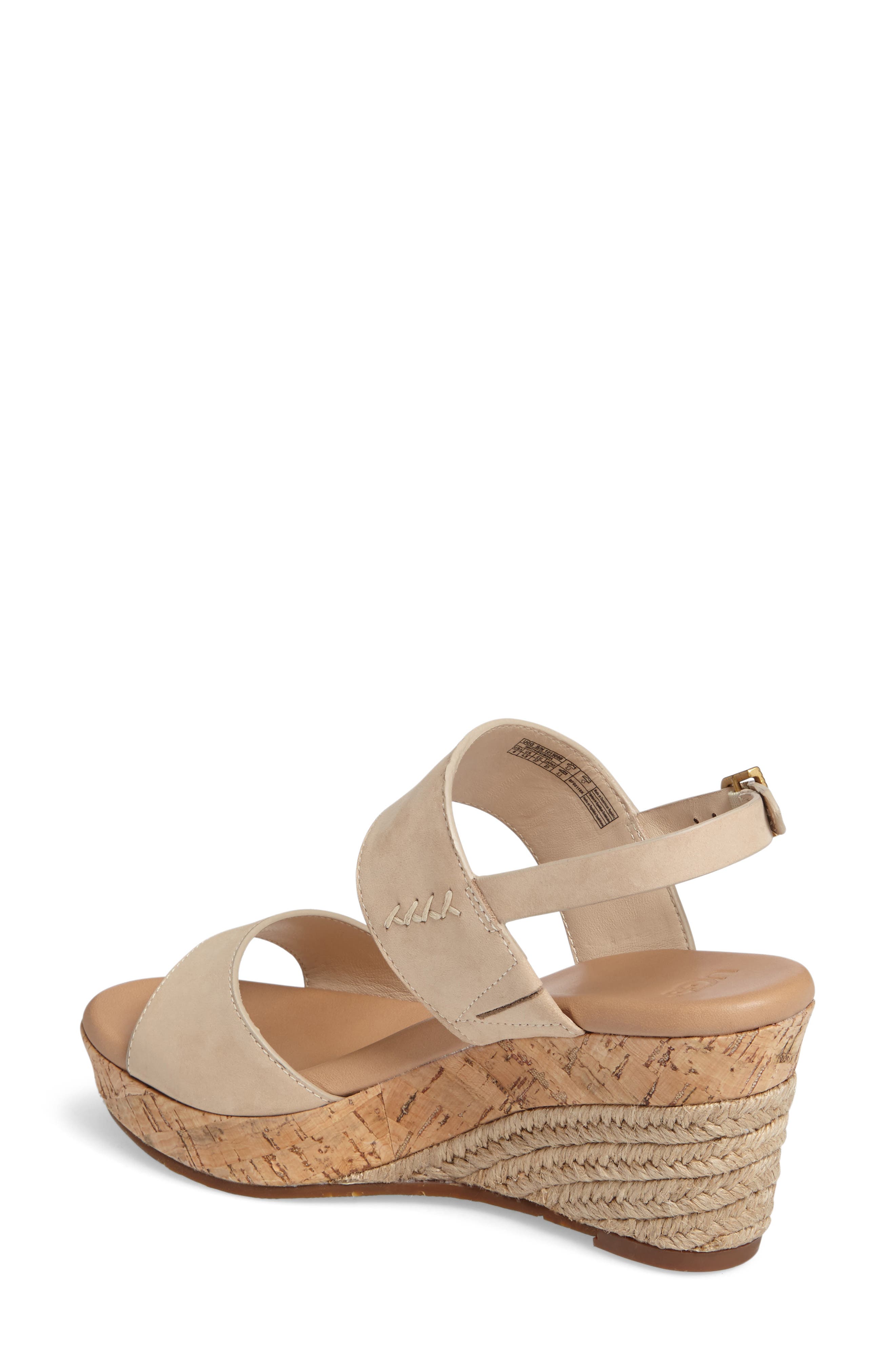 UGG<sup>®</sup> Elena Platform Wedge Sandal, Alternate, color, 