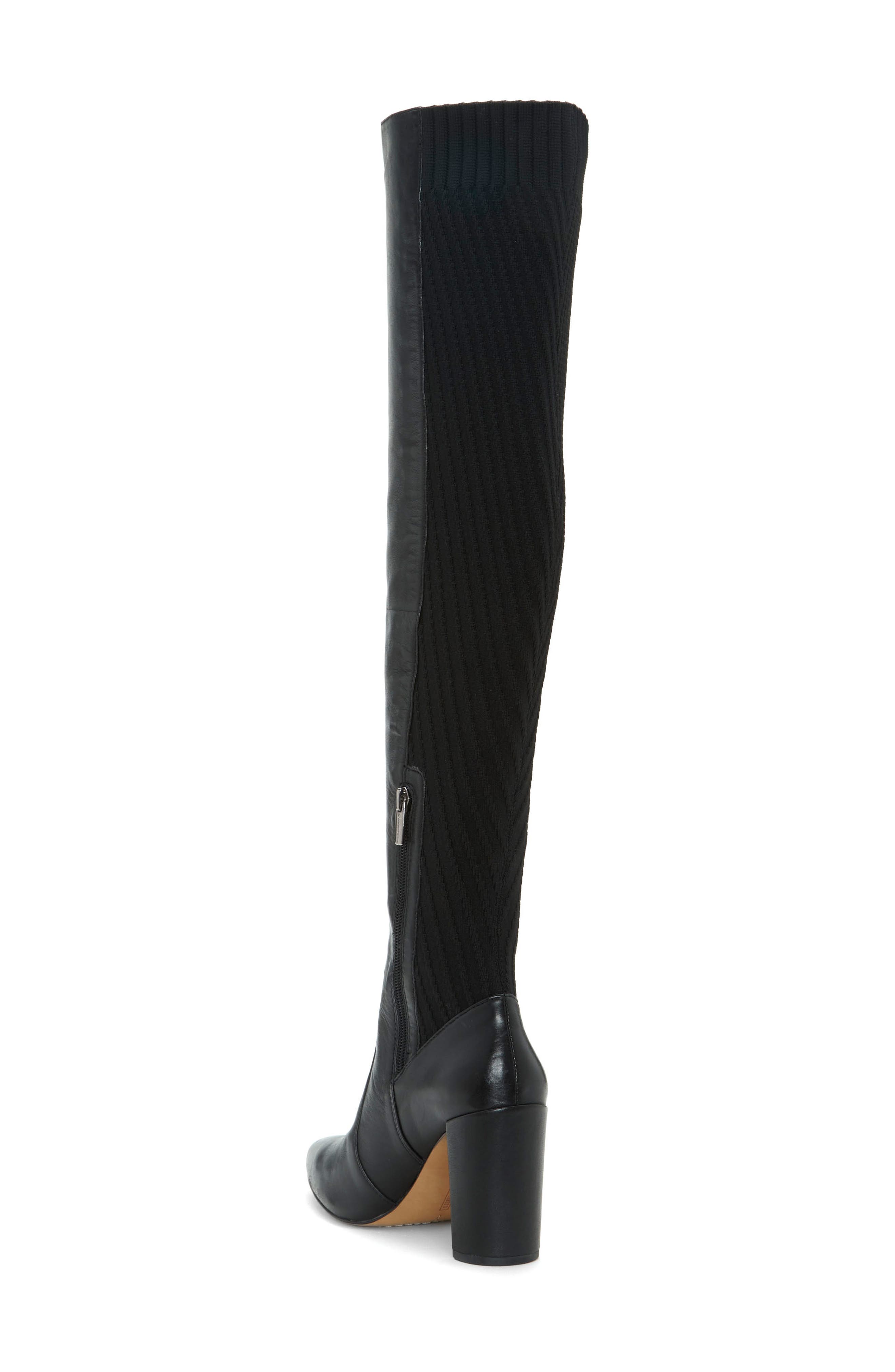 Majestie Over the Knee Boot, Alternate, color, BLACK LEATHER