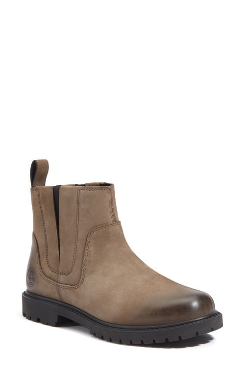 Timberland Premium Mid Chelsea Boot In Medium Brown Nubuck