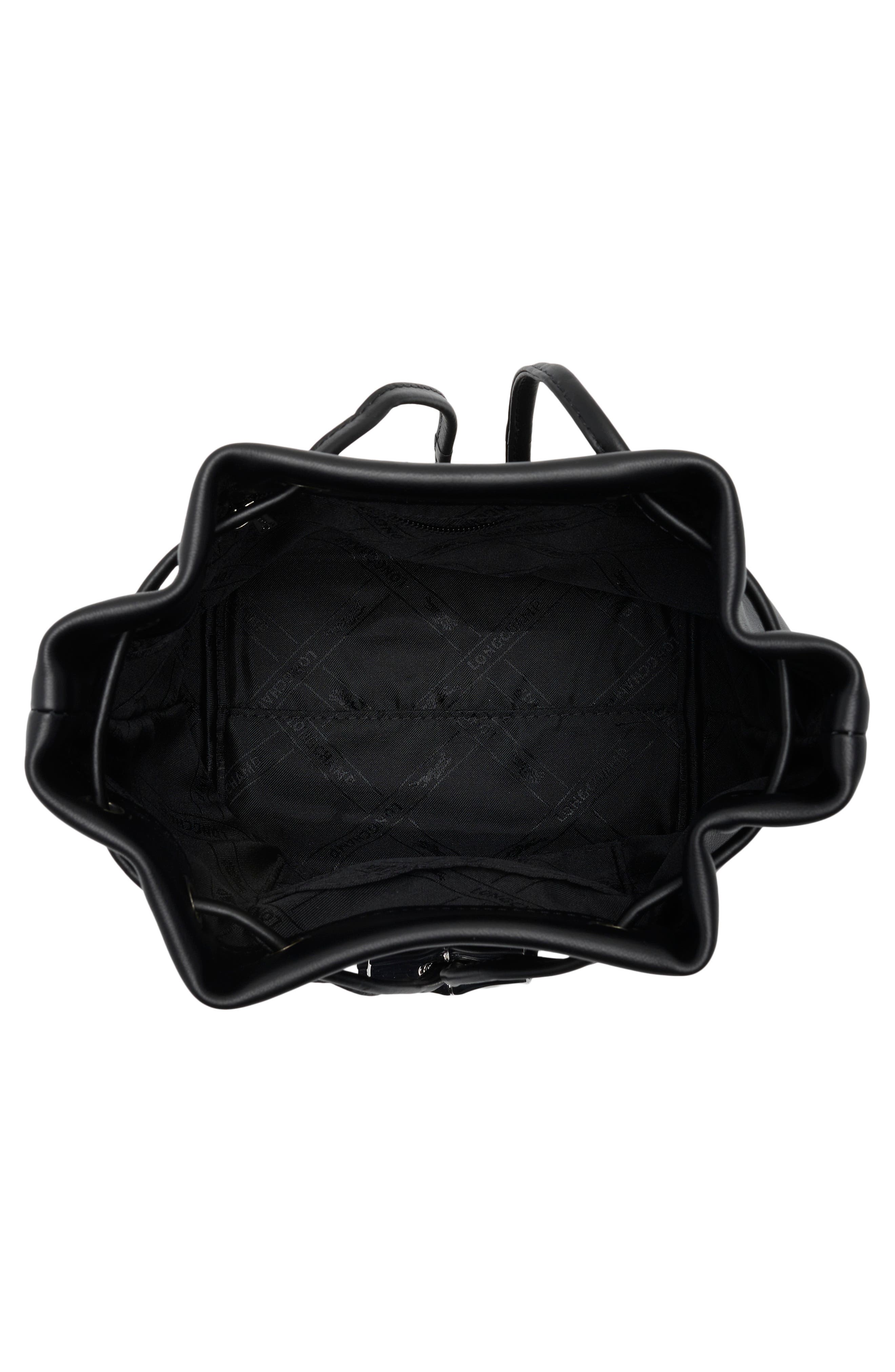 Longchamp Mini Bucket Bag, Alternate, color, Black