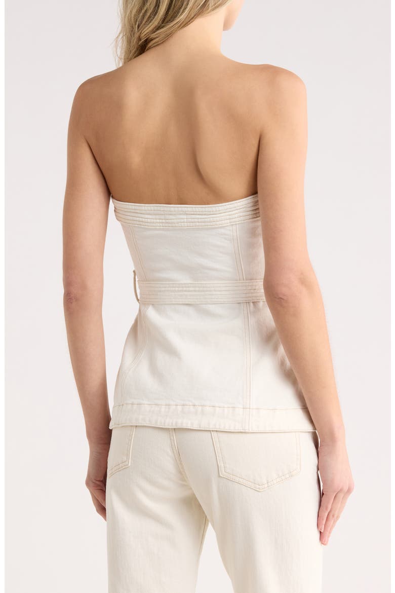 Cyan Belted Bustier Top, Alternate, color, ECRU