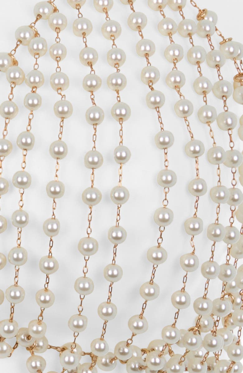 Bluebella Imitation Pearl Halter Bralette, Alternate, color, Pearl Collection