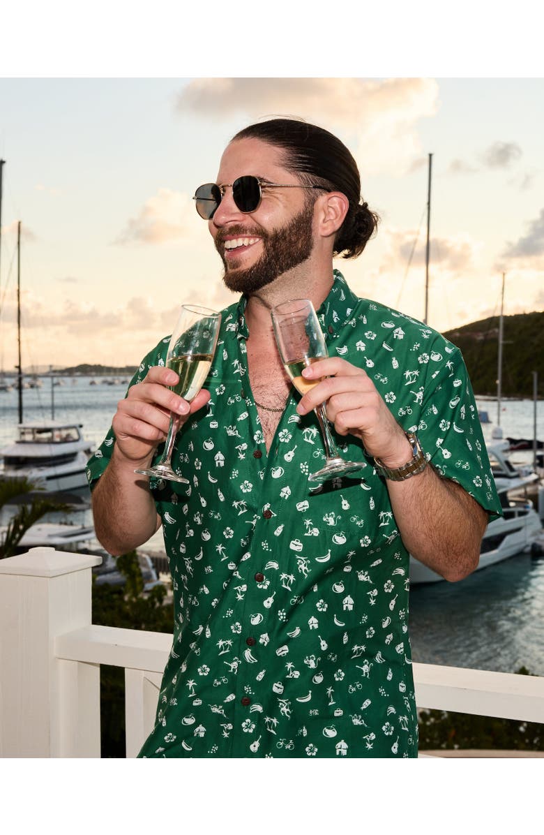 Kenny Flowers The Monkey Business - Short Sleeve Slim Fit Shirt, Alternate, color, Green