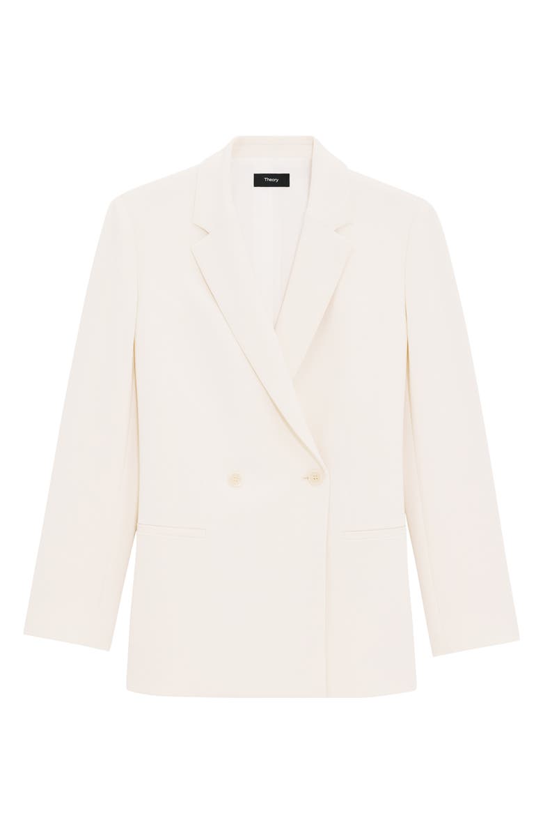 Theory Relaxed Double Breasted Blazer, Alternate, color, Rice