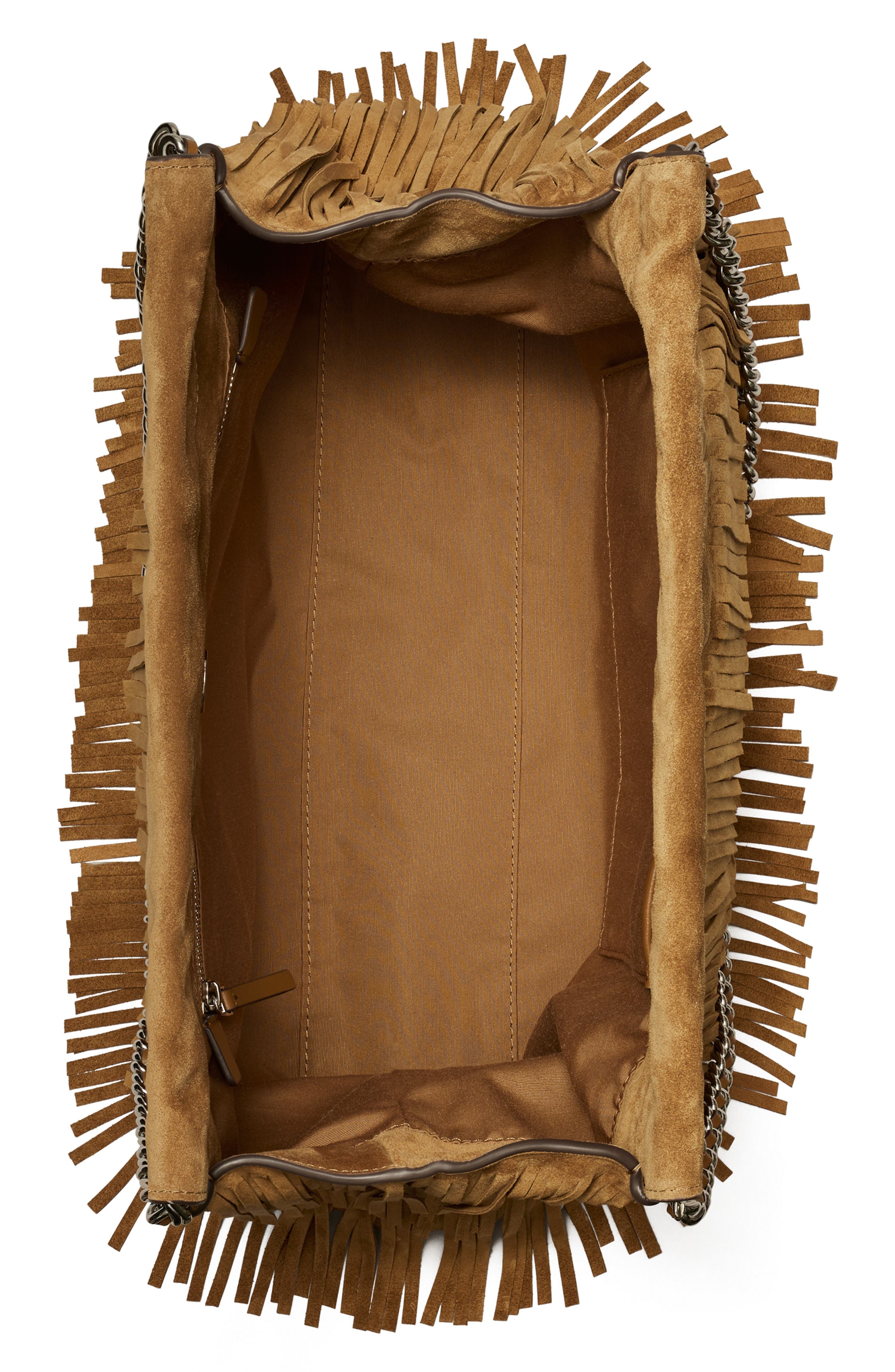 Tory Burch Fleming Suede Fringe Hobo Bag, Alternate, color, 