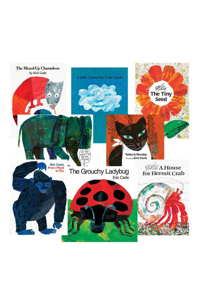 Kaplan Early Learning Company Eric Carle Paperback Books - Set of 8, Main, color, Multicolor