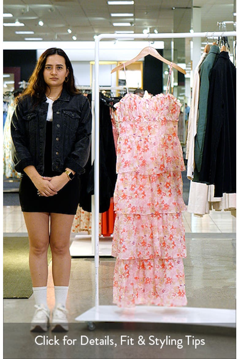 Vonnessa Floral Print Tiered Maxi Dress video
