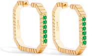 Campbell + Charlotte Spark Octagon Hoop Earring
