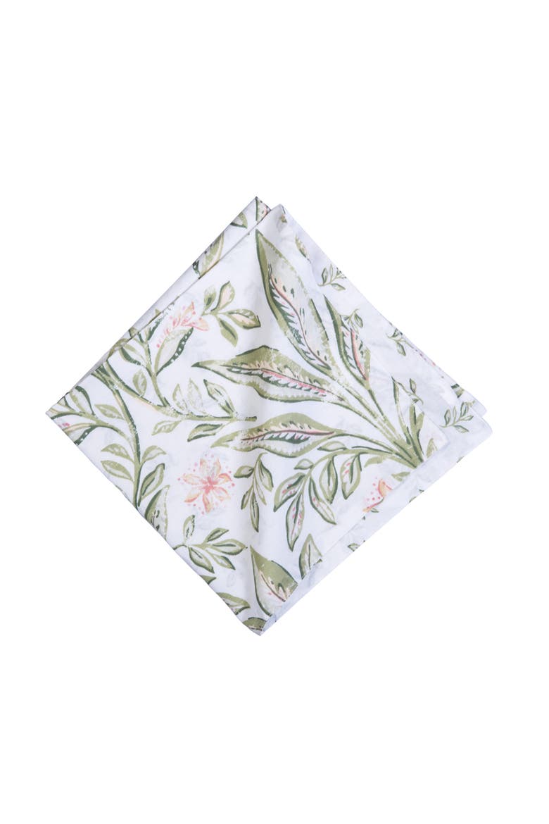Lana Palms Reversible Graphic Print Machine Washable Napkins Set of 6, Alternate, color, Orange