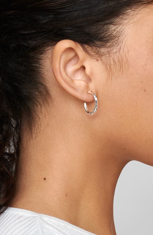 Ippolita Sterling Silver 925 Classico Thin Squiggle Small Hoop Earrings In Silver