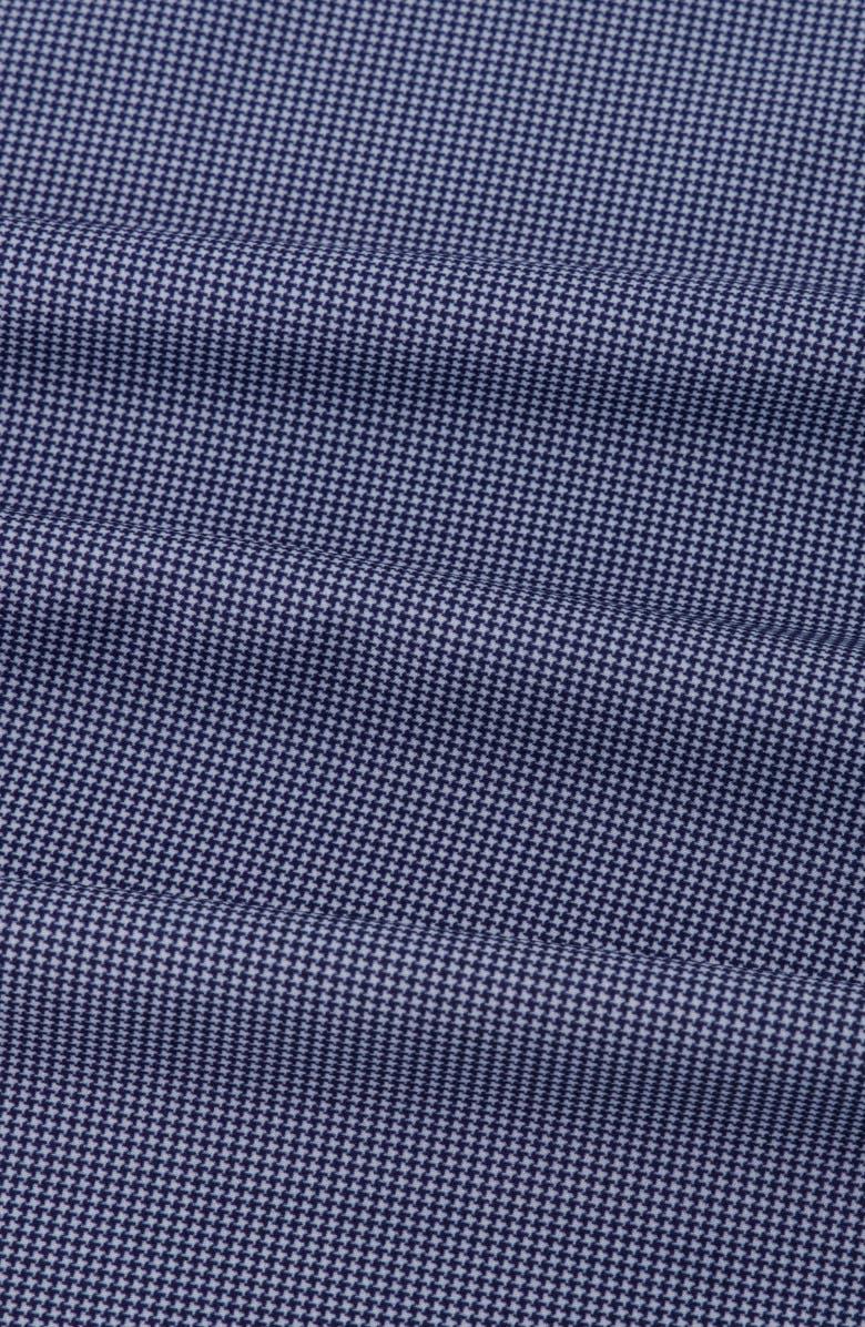 Report Collection Slim Fit Houndstooth 4-Way Stretch Button-Up Shirt, Alternate, color, Navy