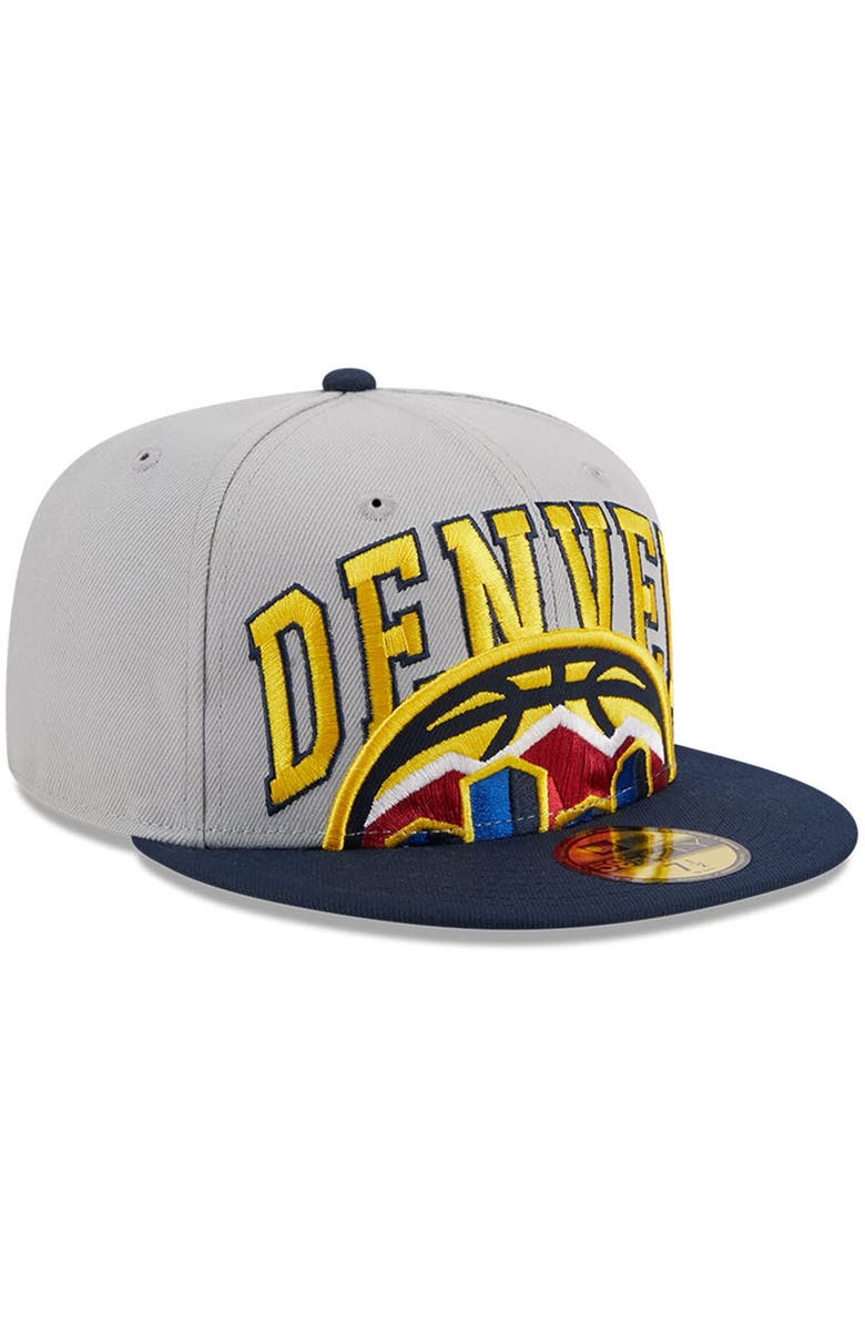 New Era Men's New Era Gray/Navy Denver Nuggets Tip-Off Two-Tone 59FIFTY Fitted Hat, Alternate, color, 