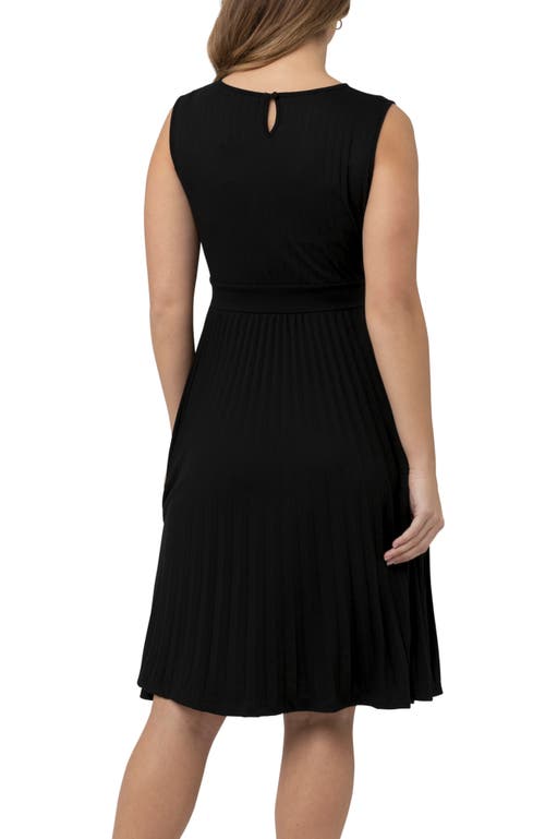 Ripe Maternity Knife Pleat Dress In Black