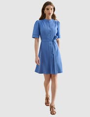 HOBBS LONDON Livvie Belted Mini Shirt Dress