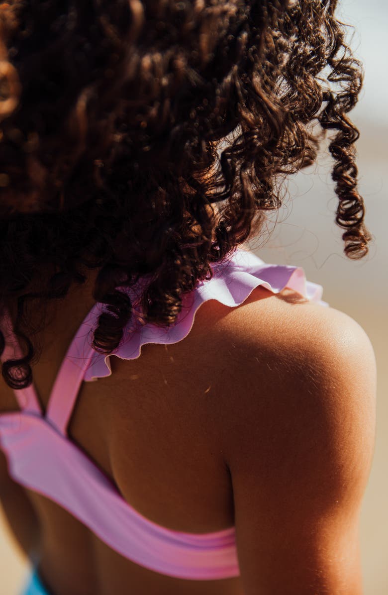 Feather 4 Arrow Kids' Sea Star Appliqué UPF 50+ Two-Piece Swimsuit, Alternate, color, Pop Pink