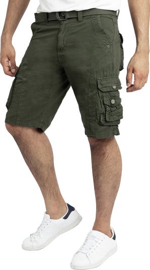 Belted Snap Detail Cargo Pants