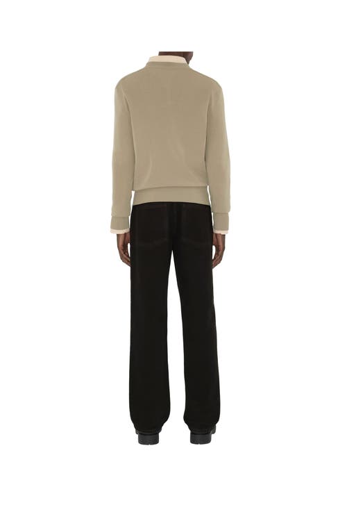 Burberry Wool B Crest Sweater In Neutral