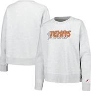 LEAGUE COLLEGIATE WEAR Women's League Collegiate Wear Ash Texas Longhorns Boxy Pullover Sweatshirt