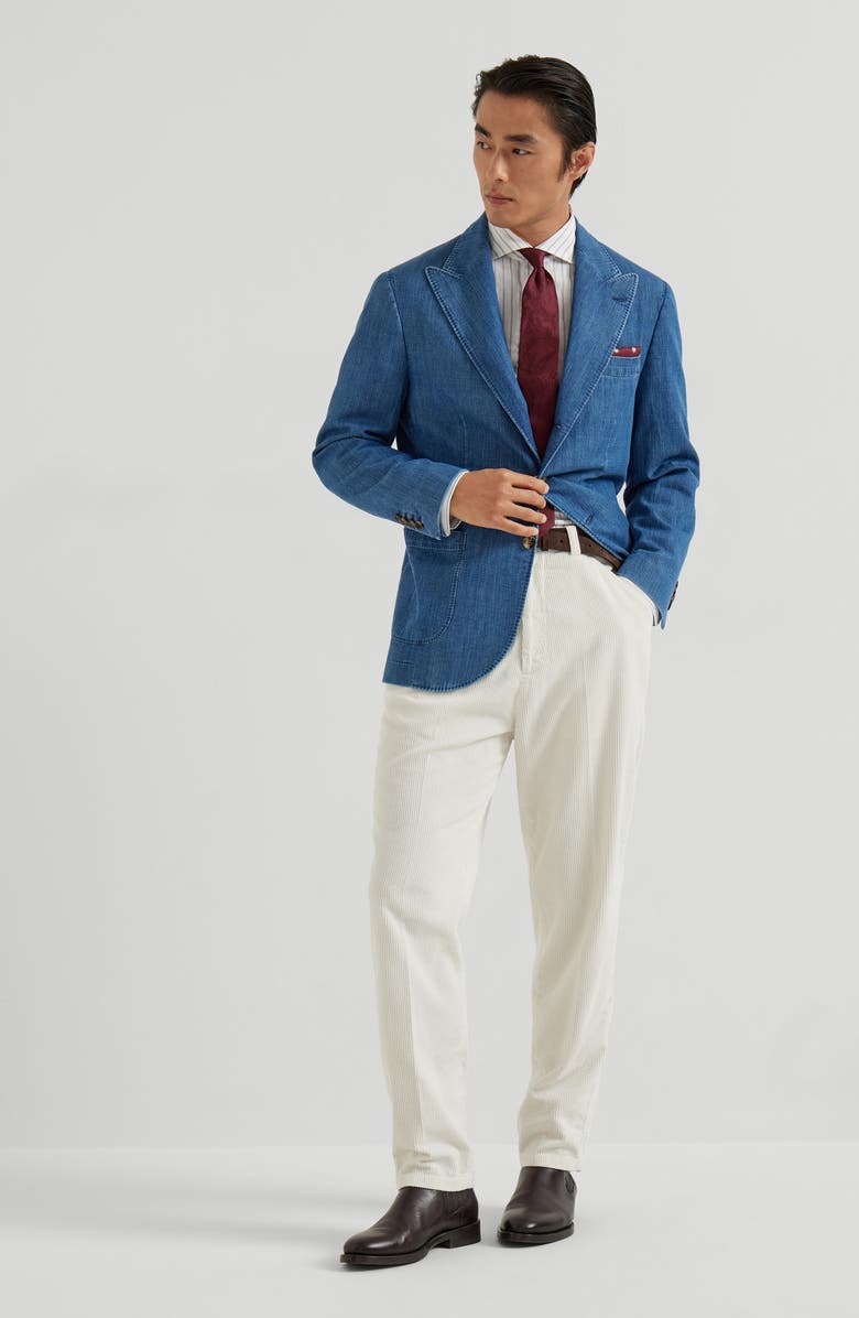 Brunello Cucinelli Denim blazer, Alternate, color, Medium Denim