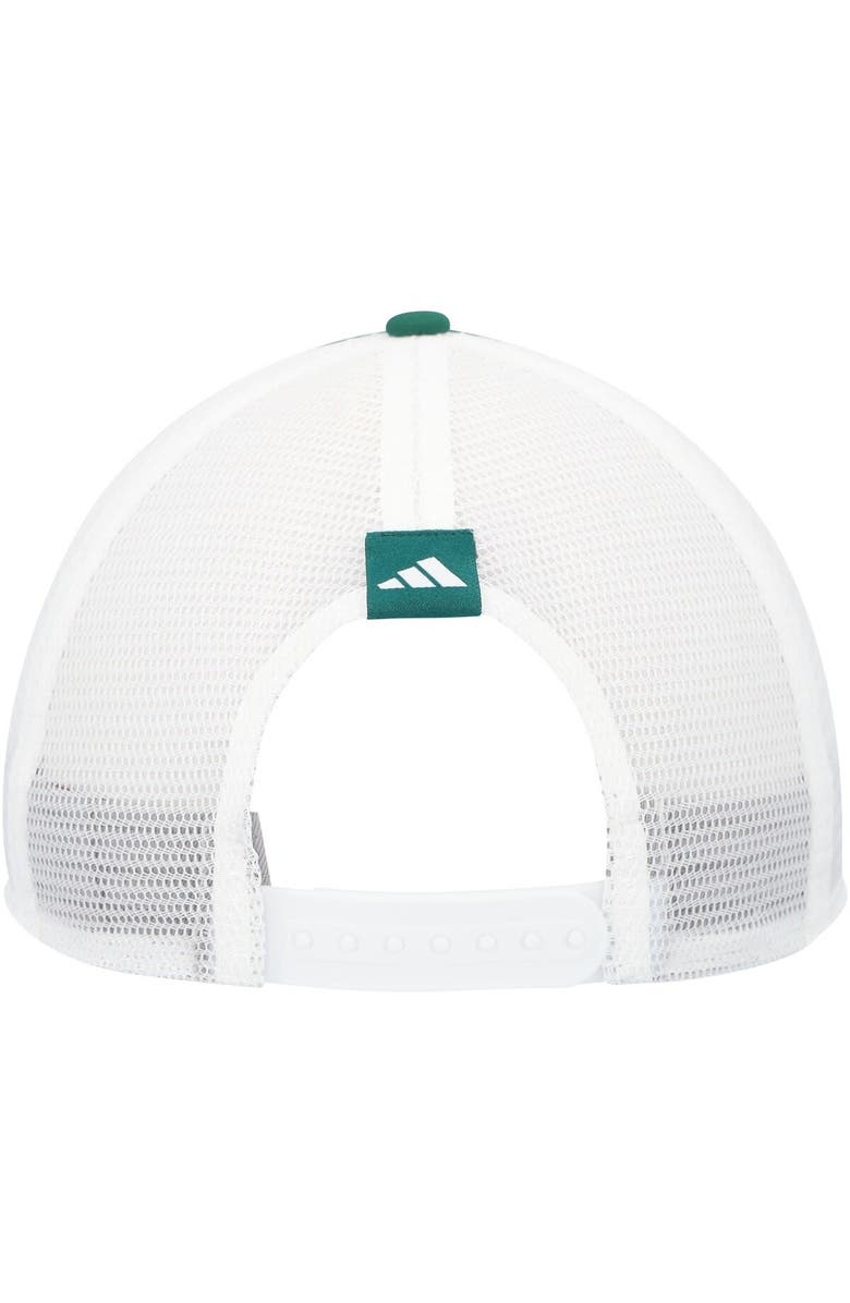adidas Men's adidas Green Miami Hurricanes Phrase Foam Front Trucker Adjustable Hat, Alternate, color, 